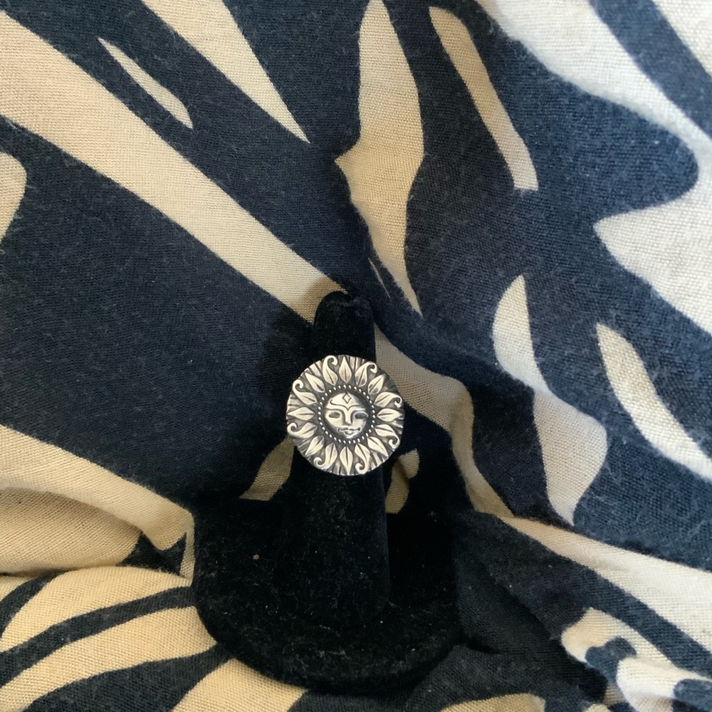 James Avery Silver Sun Face Ring